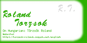 roland torzsok business card
