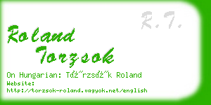 roland torzsok business card